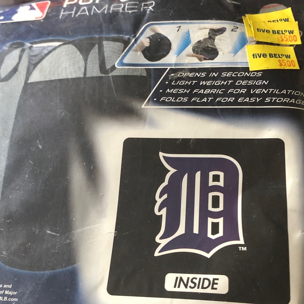 Detroit Tigers Pop-Up Beach/Outdoor Shade Canopy - Navy and White